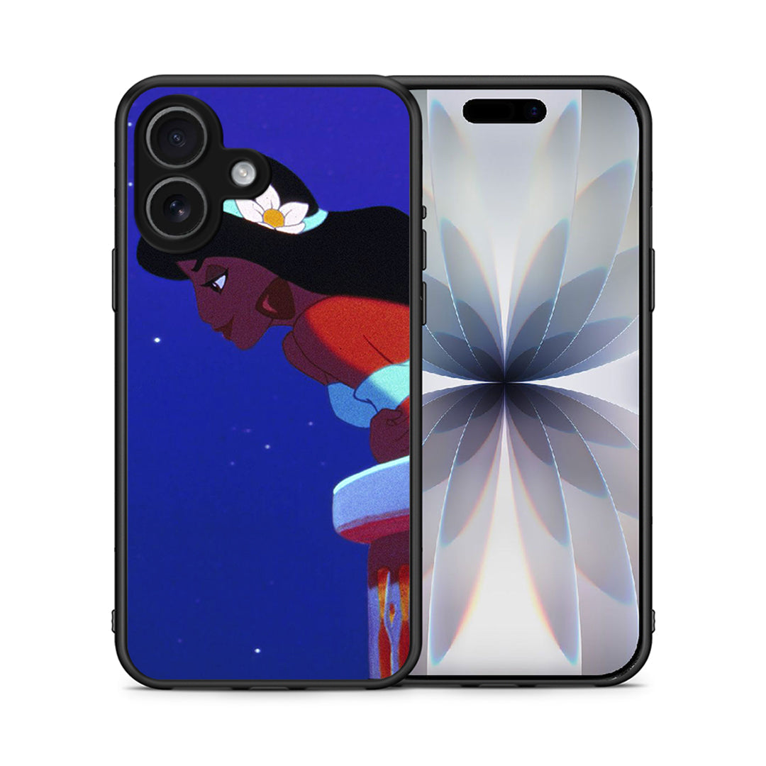 Θήκη iPhone 17 Alladin And Jasmine Love 2 από τη Smartfits με σχέδιο στο πίσω μέρος και μαύρο περίβλημα | iPhone 17 Alladin And Jasmine Love 2 case with colorful back and black bezels