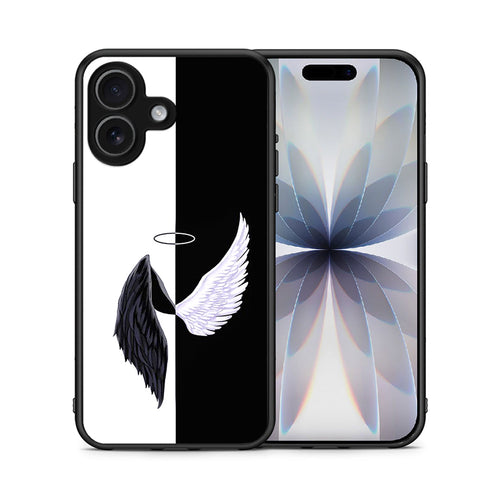 Θήκη iPhone 17 Angels Demons από τη Smartfits με σχέδιο στο πίσω μέρος και μαύρο περίβλημα | iPhone 17 Angels Demons case with colorful back and black bezels