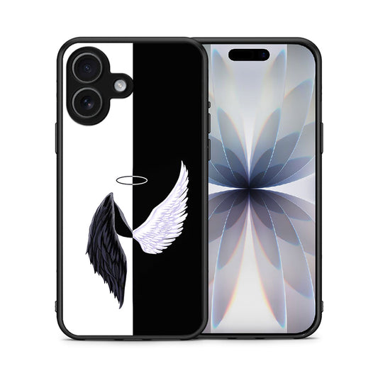 Θήκη iPhone 17 Angels Demons από τη Smartfits με σχέδιο στο πίσω μέρος και μαύρο περίβλημα | iPhone 17 Angels Demons case with colorful back and black bezels