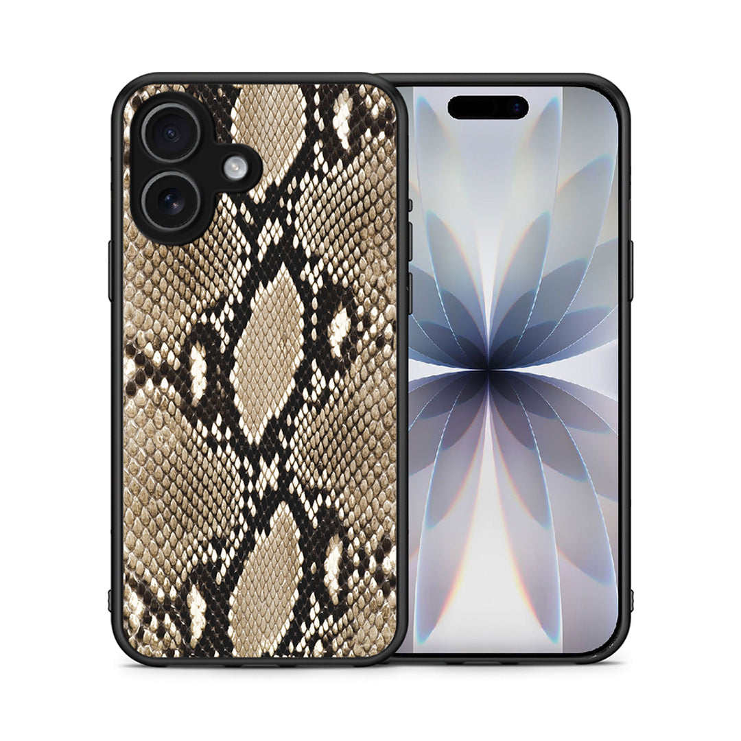 Θήκη iPhone 17 Fashion Snake Animal από τη Smartfits με σχέδιο στο πίσω μέρος και μαύρο περίβλημα | iPhone 17 Fashion Snake Animal case with colorful back and black bezels