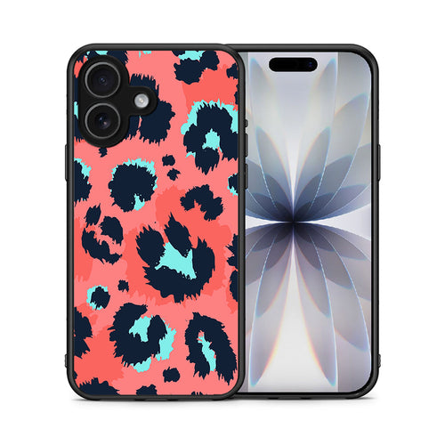 Θήκη iPhone 17 Pink Leopard Animal από τη Smartfits με σχέδιο στο πίσω μέρος και μαύρο περίβλημα | iPhone 17 Pink Leopard Animal case with colorful back and black bezels