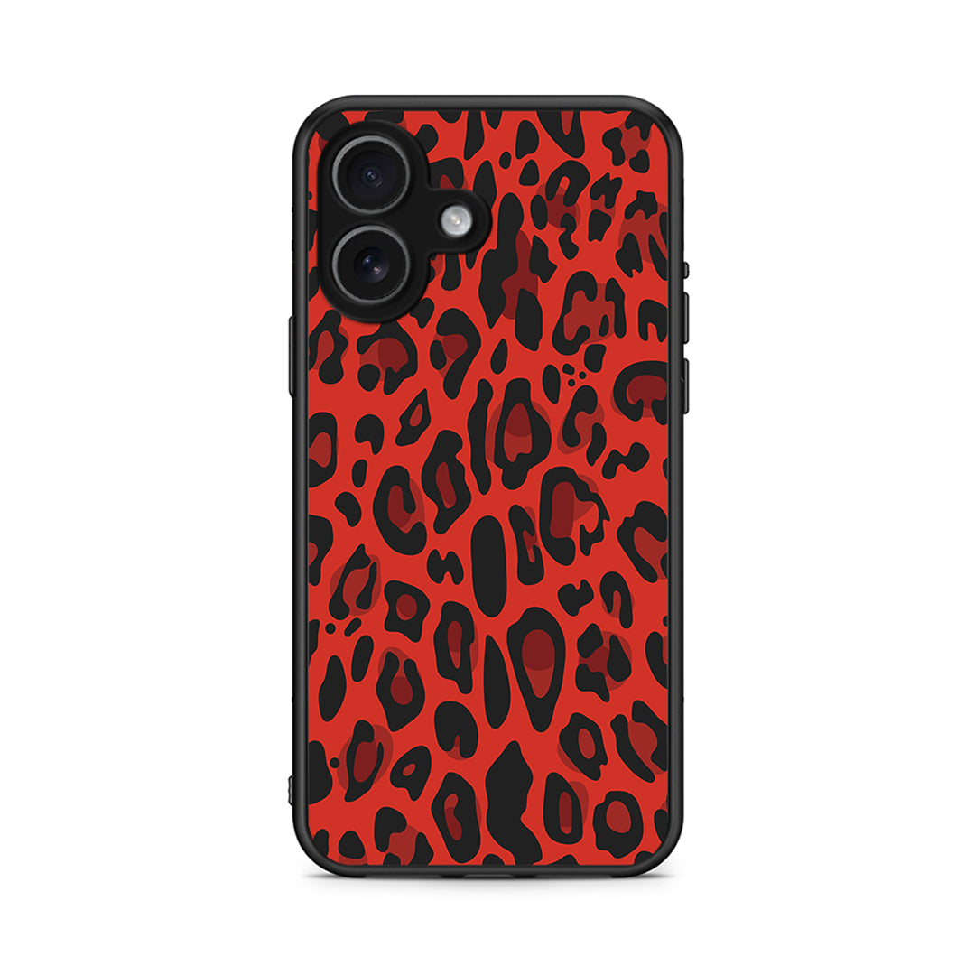 4 - iPhone 17 Red Leopard Animal case, cover, bumper