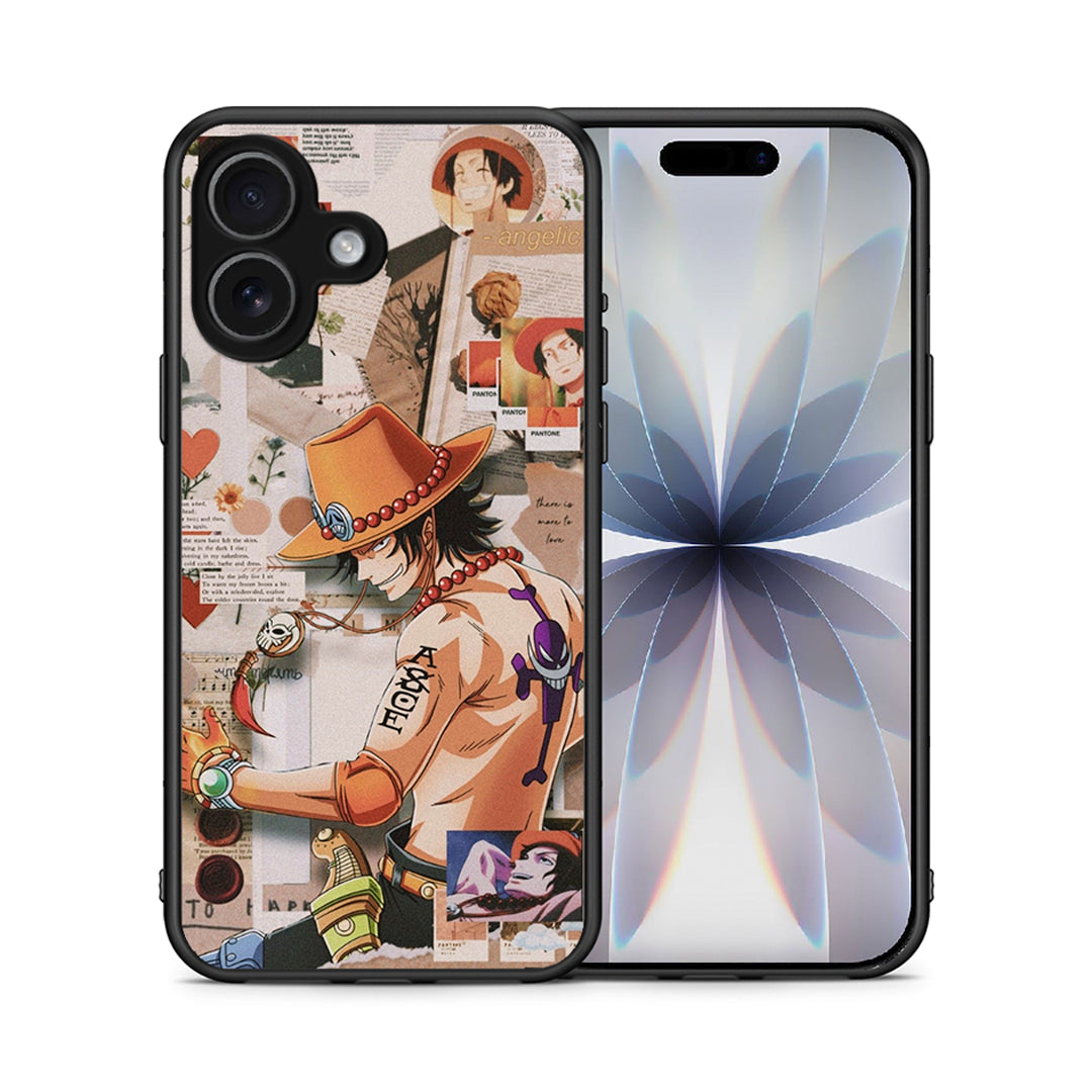 Θήκη iPhone 17 Anime Collage από τη Smartfits με σχέδιο στο πίσω μέρος και μαύρο περίβλημα | iPhone 17 Anime Collage case with colorful back and black bezels