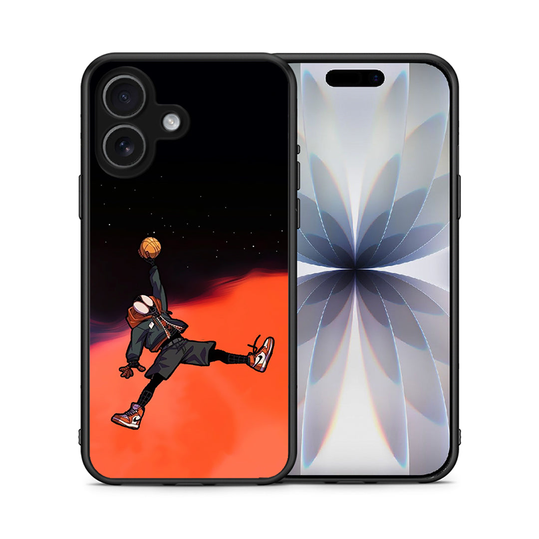 Θήκη iPhone 17 Basketball Hero από τη Smartfits με σχέδιο στο πίσω μέρος και μαύρο περίβλημα | iPhone 17 Basketball Hero case with colorful back and black bezels