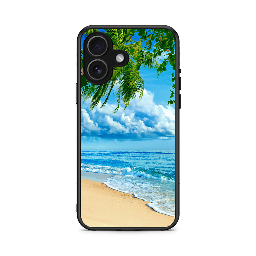 iPhone 17 Beautiful Beach θήκη από τη Smartfits με σχέδιο στο πίσω μέρος και μαύρο περίβλημα | Smartphone case with colorful back and black bezels by Smartfits