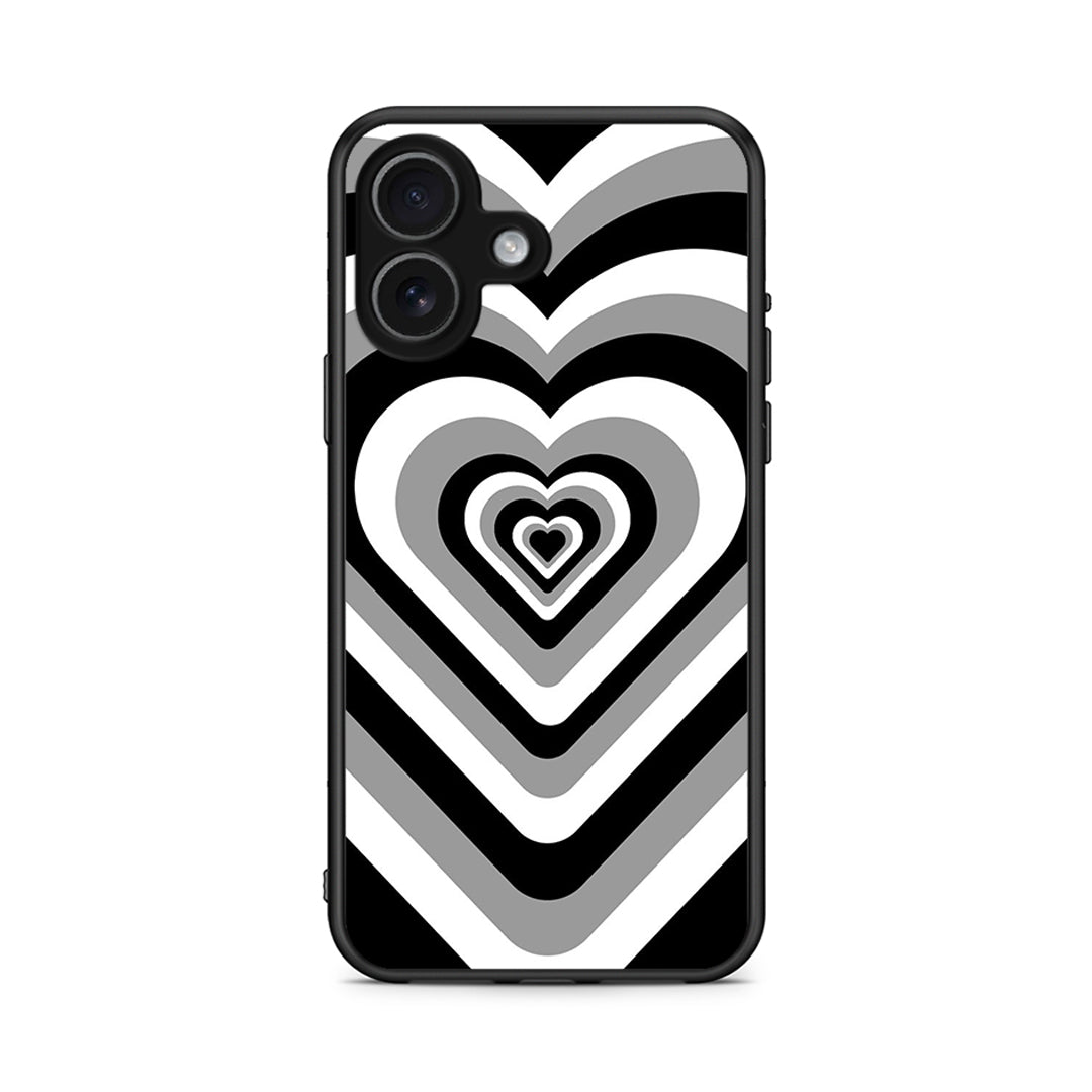 iPhone 17 Black Hearts θήκη από τη Smartfits με σχέδιο στο πίσω μέρος και μαύρο περίβλημα | Smartphone case with colorful back and black bezels by Smartfits