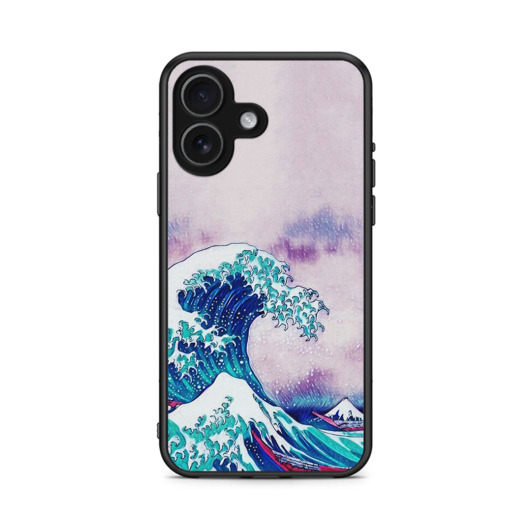 iPhone 17 Blue Waves θήκη από τη Smartfits με σχέδιο στο πίσω μέρος και μαύρο περίβλημα | Smartphone case with colorful back and black bezels by Smartfits