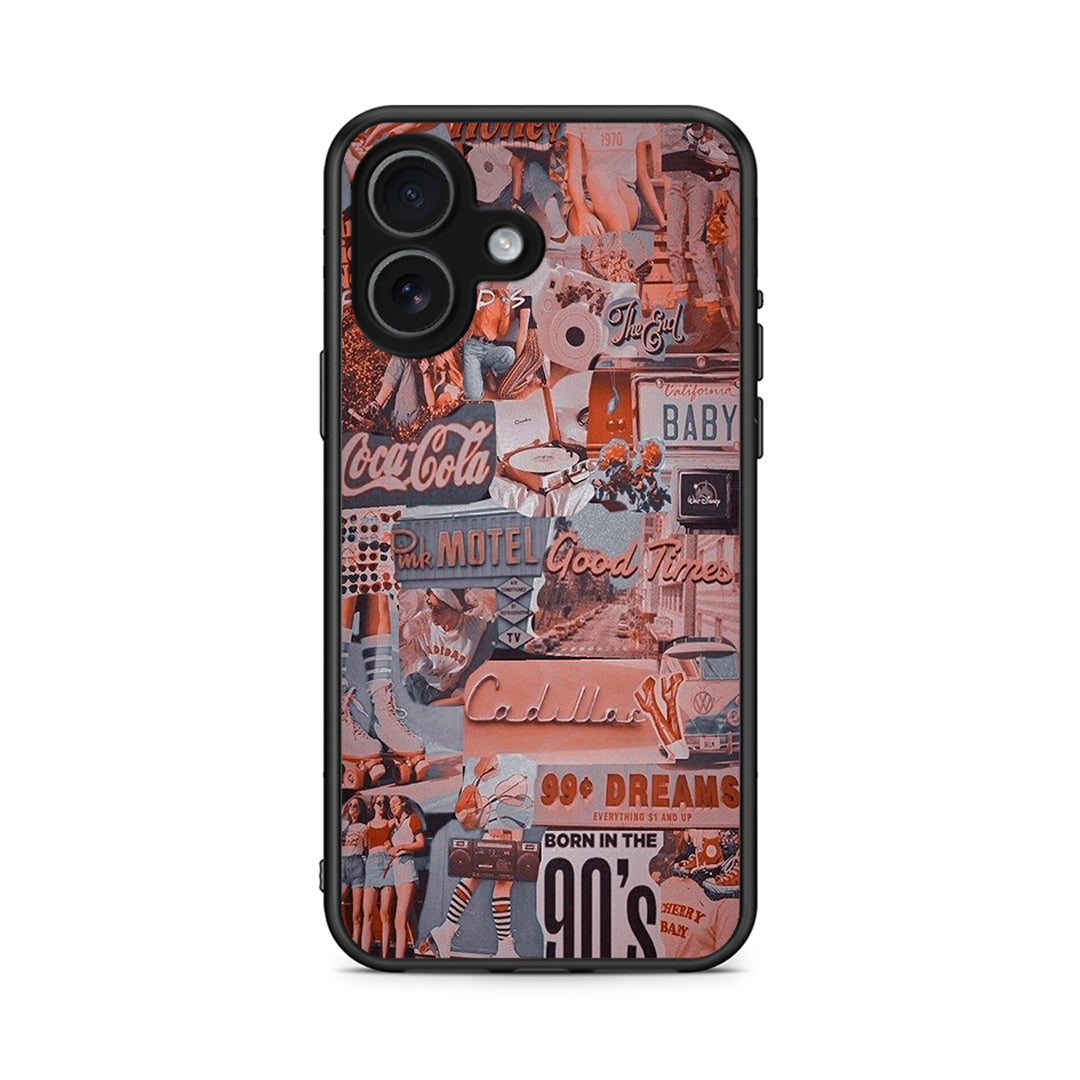 iPhone 17 Born In 90s θήκη από τη Smartfits με σχέδιο στο πίσω μέρος και μαύρο περίβλημα | Smartphone case with colorful back and black bezels by Smartfits
