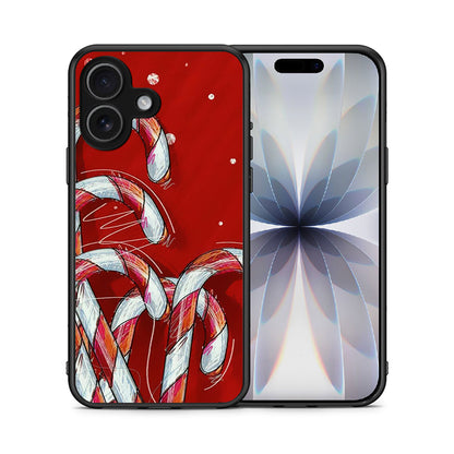Θήκη iPhone 17 Candy Cane από τη Smartfits με σχέδιο στο πίσω μέρος και μαύρο περίβλημα | iPhone 17 Candy Cane case with colorful back and black bezels