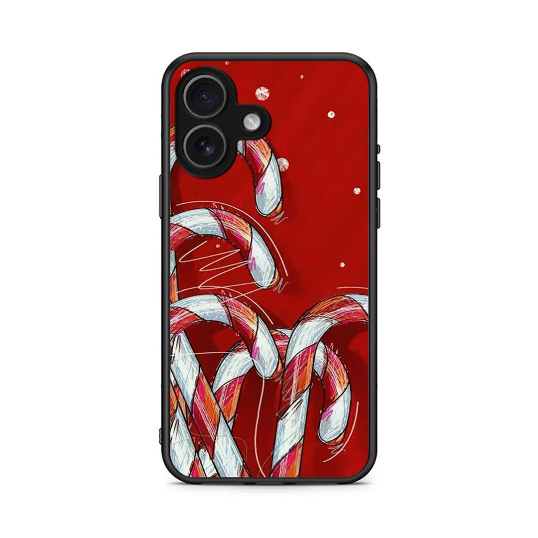 iPhone 17 Candy Cane θήκη από τη Smartfits με σχέδιο στο πίσω μέρος και μαύρο περίβλημα | Smartphone case with colorful back and black bezels by Smartfits