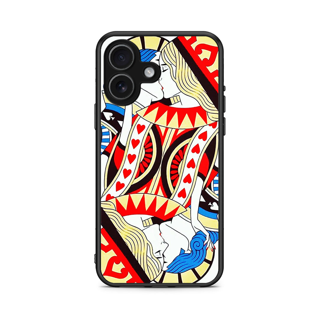 iPhone 17 Card Love θήκη από τη Smartfits με σχέδιο στο πίσω μέρος και μαύρο περίβλημα | Smartphone case with colorful back and black bezels by Smartfits