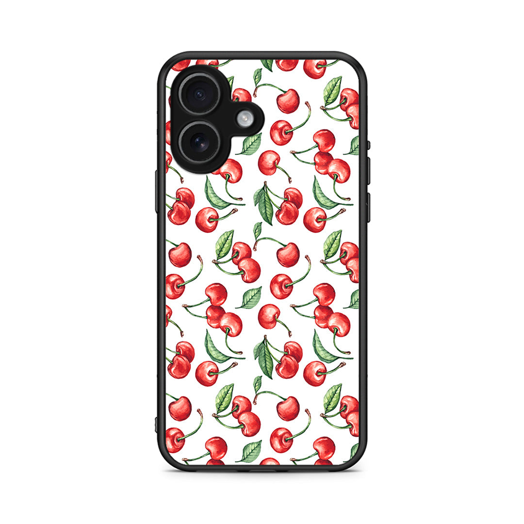 iPhone 17 Cherry Summer θήκη από τη Smartfits με σχέδιο στο πίσω μέρος και μαύρο περίβλημα | Smartphone case with colorful back and black bezels by Smartfits