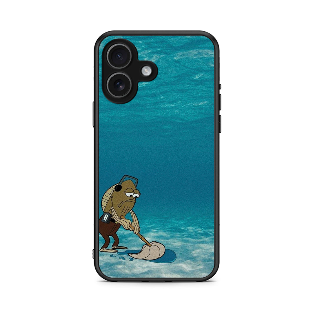 iPhone 17 Clean The Ocean Θήκη από τη Smartfits με σχέδιο στο πίσω μέρος και μαύρο περίβλημα | Smartphone case with colorful back and black bezels by Smartfits