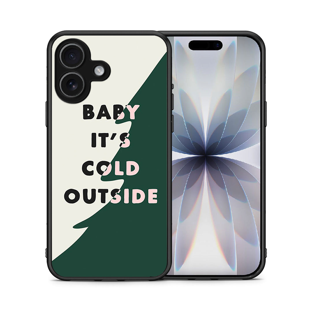 Θήκη iPhone 17 Cold Outside από τη Smartfits με σχέδιο στο πίσω μέρος και μαύρο περίβλημα | iPhone 17 Cold Outside case with colorful back and black bezels