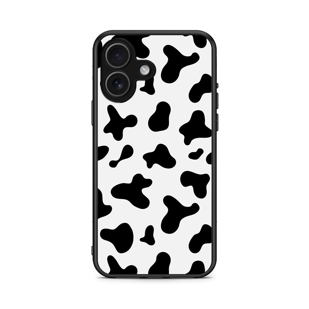 iPhone 17 Cow Print θήκη από τη Smartfits με σχέδιο στο πίσω μέρος και μαύρο περίβλημα | Smartphone case with colorful back and black bezels by Smartfits