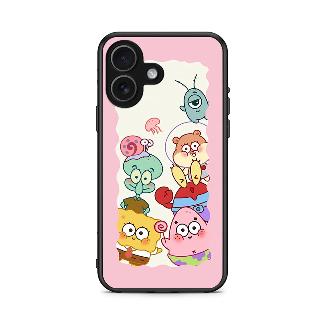iPhone 17 Cute Companion θήκη από τη Smartfits με σχέδιο στο πίσω μέρος και μαύρο περίβλημα | Smartphone case with colorful back and black bezels by Smartfits
