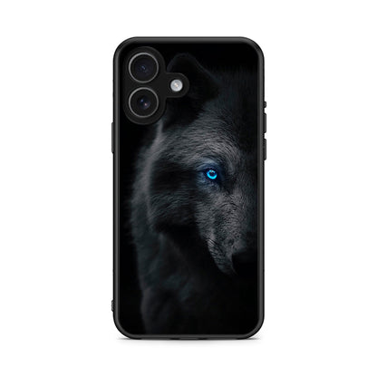 iPhone 17 Dark Wolf θήκη από τη Smartfits με σχέδιο στο πίσω μέρος και μαύρο περίβλημα | Smartphone case with colorful back and black bezels by Smartfits