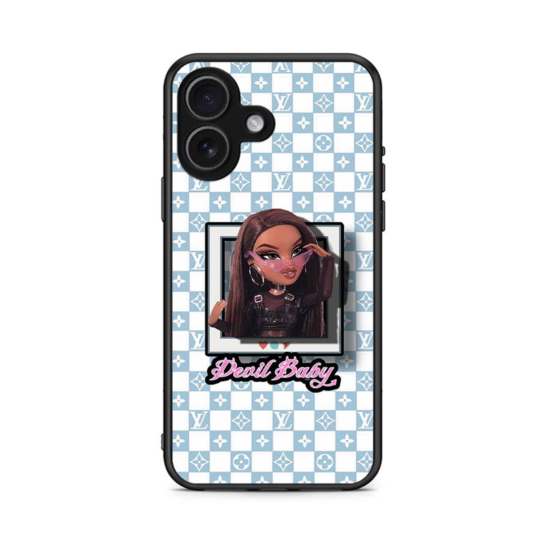 iPhone 17 Devil Baby Θήκη Αγίου Βαλεντίνου από τη Smartfits με σχέδιο στο πίσω μέρος και μαύρο περίβλημα | Smartphone case with colorful back and black bezels by Smartfits