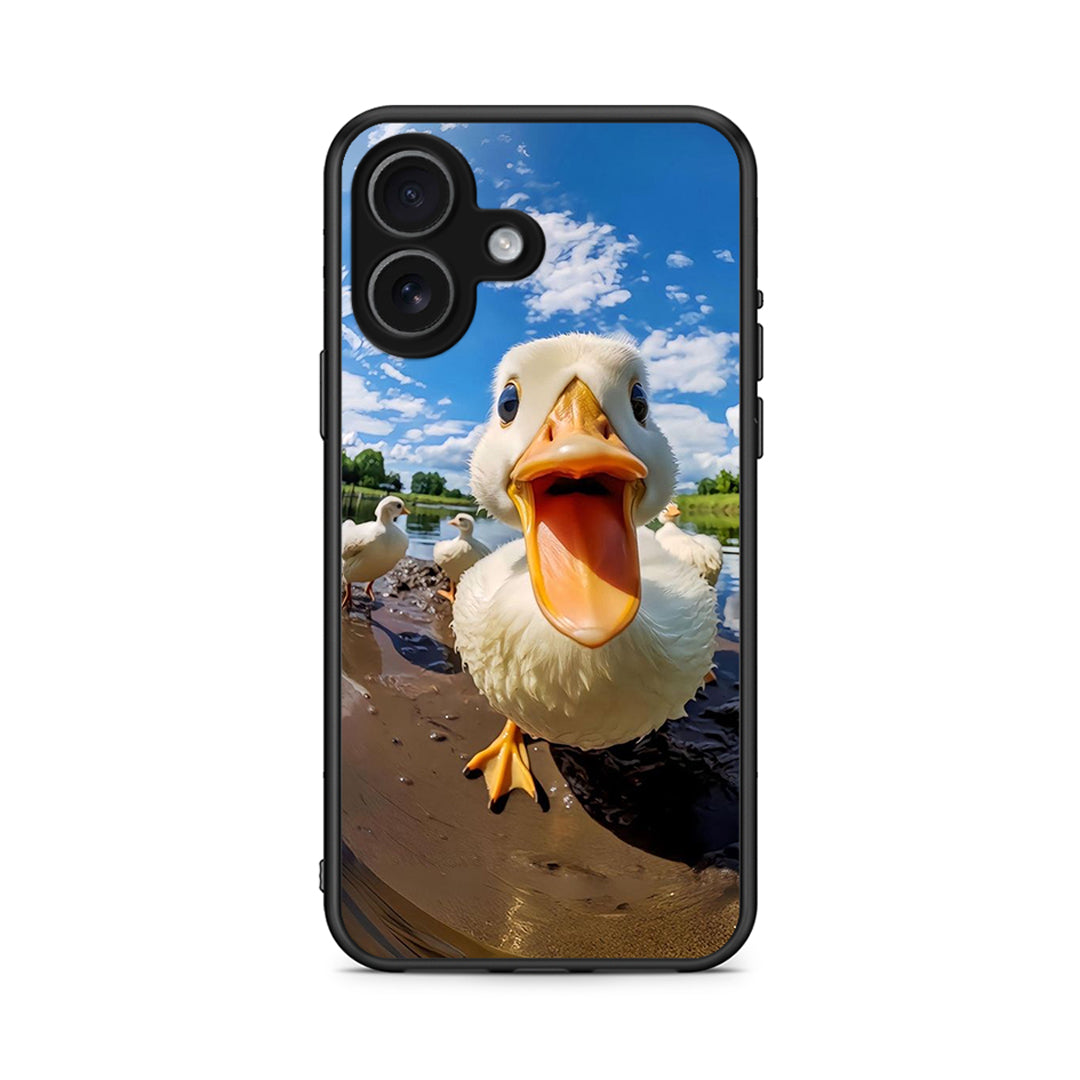 iPhone 17 Duck Face θήκη από τη Smartfits με σχέδιο στο πίσω μέρος και μαύρο περίβλημα | Smartphone case with colorful back and black bezels by Smartfits