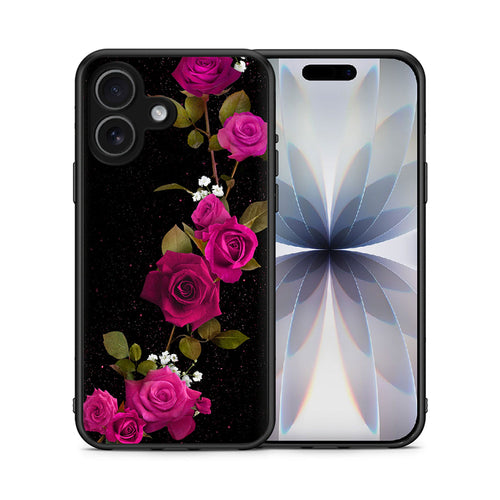 Θήκη iPhone 17 Red Roses Flower από τη Smartfits με σχέδιο στο πίσω μέρος και μαύρο περίβλημα | iPhone 17 Red Roses Flower case with colorful back and black bezels
