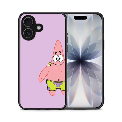 Θήκη iPhone 17 Friends Patrick από τη Smartfits με σχέδιο στο πίσω μέρος και μαύρο περίβλημα | iPhone 17 Friends Patrick case with colorful back and black bezels