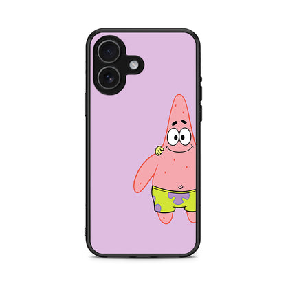 iPhone 17 Friends Patrick θήκη από τη Smartfits με σχέδιο στο πίσω μέρος και μαύρο περίβλημα | Smartphone case with colorful back and black bezels by Smartfits
