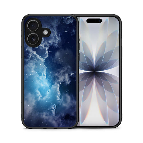 Θήκη iPhone 17 Blue Sky Galaxy από τη Smartfits με σχέδιο στο πίσω μέρος και μαύρο περίβλημα | iPhone 17 Blue Sky Galaxy case with colorful back and black bezels