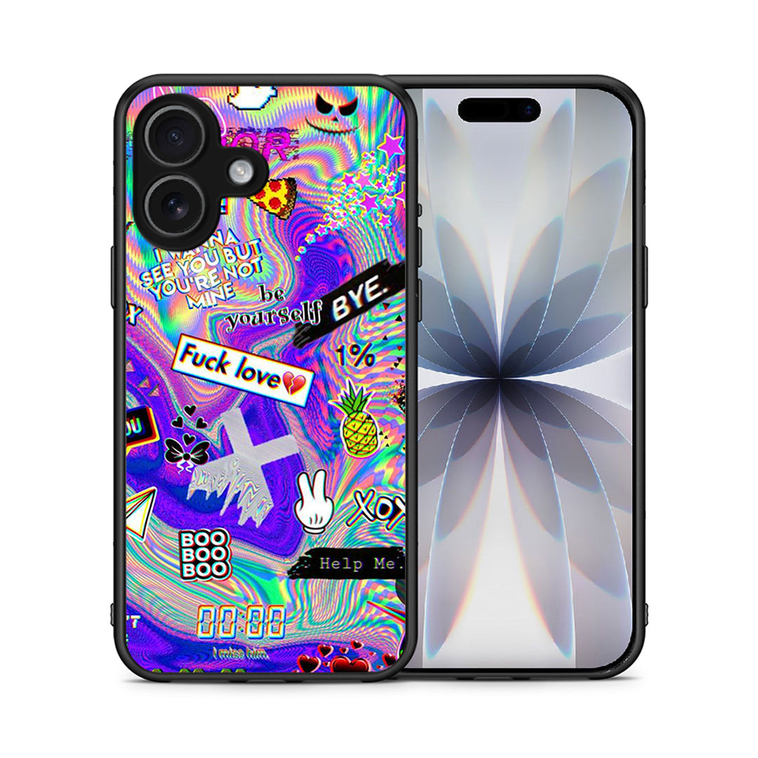 Θήκη iPhone 17 Game Over από τη Smartfits με σχέδιο στο πίσω μέρος και μαύρο περίβλημα | iPhone 17 Game Over case with colorful back and black bezels