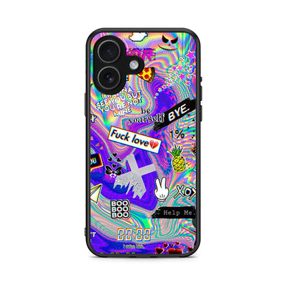 iPhone 17 Game Over θήκη από τη Smartfits με σχέδιο στο πίσω μέρος και μαύρο περίβλημα | Smartphone case with colorful back and black bezels by Smartfits