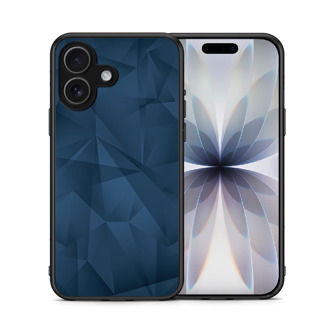 Θήκη iPhone 17 Blue Abstract Geometric από τη Smartfits με σχέδιο στο πίσω μέρος και μαύρο περίβλημα | iPhone 17 Blue Abstract Geometric case with colorful back and black bezels