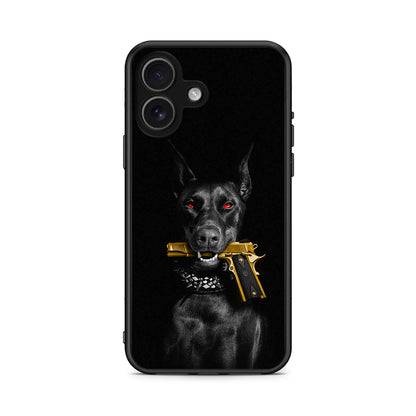 iPhone 17 Golden Gun Θήκη Αγίου Βαλεντίνου από τη Smartfits με σχέδιο στο πίσω μέρος και μαύρο περίβλημα | Smartphone case with colorful back and black bezels by Smartfits