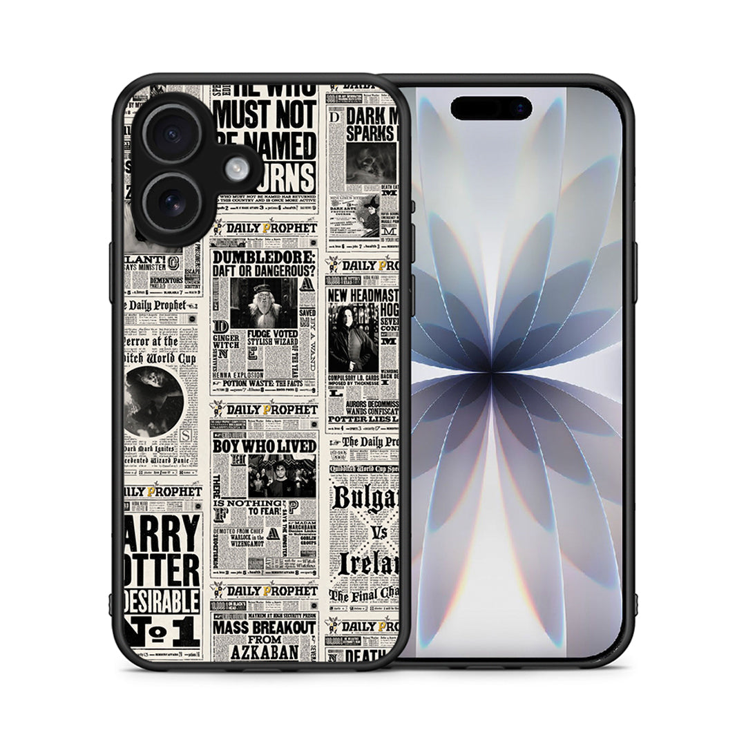 Θήκη iPhone 17 Harry Paper από τη Smartfits με σχέδιο στο πίσω μέρος και μαύρο περίβλημα | iPhone 17 Harry Paper case with colorful back and black bezels