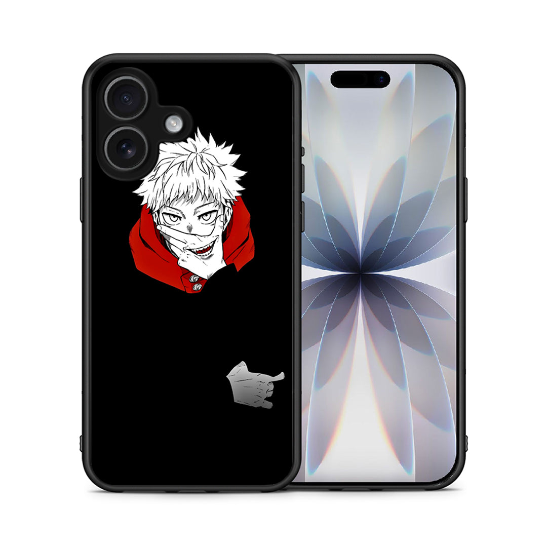 Θήκη iPhone 17 Itadori Anime από τη Smartfits με σχέδιο στο πίσω μέρος και μαύρο περίβλημα | iPhone 17 Itadori Anime case with colorful back and black bezels