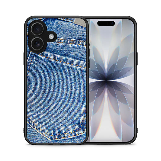 Θήκη iPhone 17 Jeans Pocket από τη Smartfits με σχέδιο στο πίσω μέρος και μαύρο περίβλημα | iPhone 17 Jeans Pocket case with colorful back and black bezels