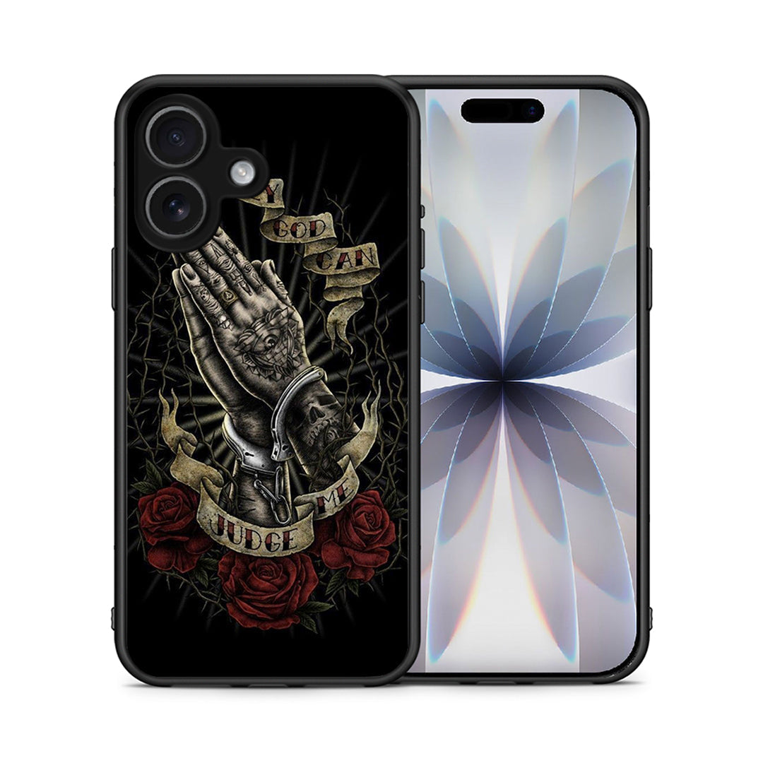 Θήκη iPhone 17 Judge By God από τη Smartfits με σχέδιο στο πίσω μέρος και μαύρο περίβλημα | iPhone 17 Judge By God case with colorful back and black bezels