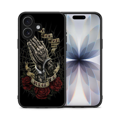 Θήκη iPhone 17 Judge By God από τη Smartfits με σχέδιο στο πίσω μέρος και μαύρο περίβλημα | iPhone 17 Judge By God case with colorful back and black bezels
