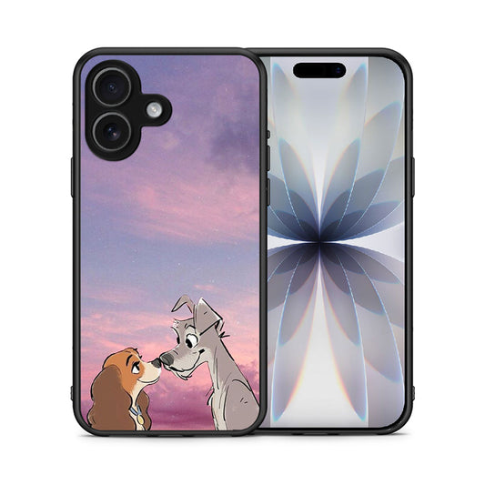 Θήκη iPhone 17 Lady And Tramp από τη Smartfits με σχέδιο στο πίσω μέρος και μαύρο περίβλημα | iPhone 17 Lady And Tramp case with colorful back and black bezels
