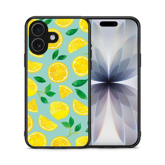 Θήκη iPhone 17 Lemons από τη Smartfits με σχέδιο στο πίσω μέρος και μαύρο περίβλημα | iPhone 17 Lemons case with colorful back and black bezels
