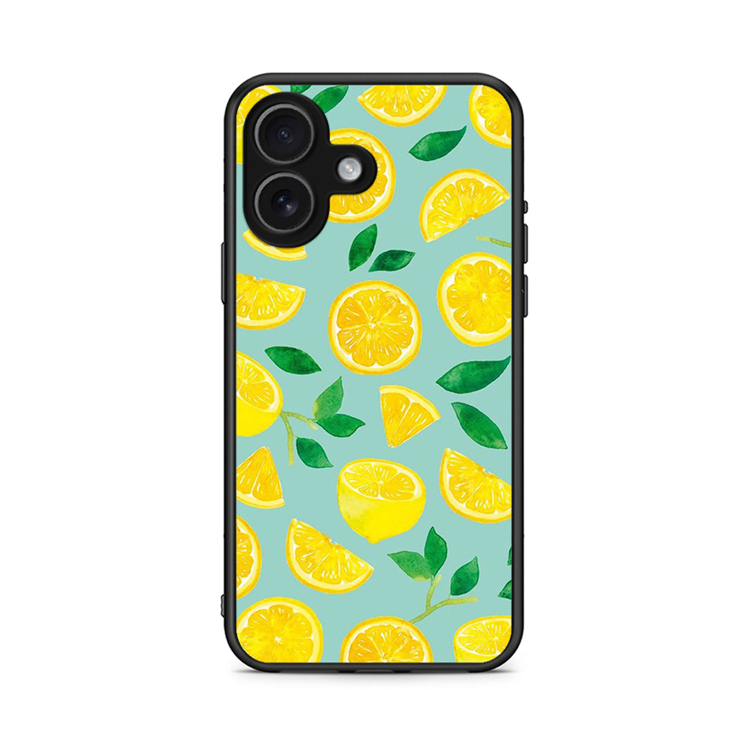 iPhone 17 Lemons θήκη από τη Smartfits με σχέδιο στο πίσω μέρος και μαύρο περίβλημα | Smartphone case with colorful back and black bezels by Smartfits