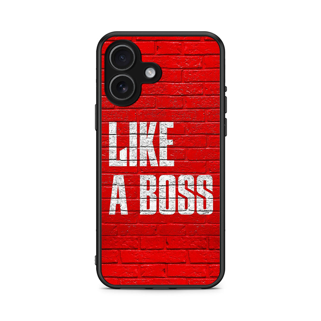 iPhone 17 Like A Boss θήκη από τη Smartfits με σχέδιο στο πίσω μέρος και μαύρο περίβλημα | Smartphone case with colorful back and black bezels by Smartfits