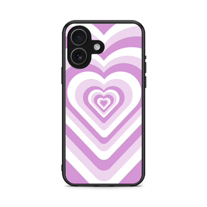 iPhone 17 Lilac Hearts θήκη από τη Smartfits με σχέδιο στο πίσω μέρος και μαύρο περίβλημα | Smartphone case with colorful back and black bezels by Smartfits