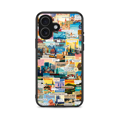 iPhone 17 Live To Travel θήκη από τη Smartfits με σχέδιο στο πίσω μέρος και μαύρο περίβλημα | Smartphone case with colorful back and black bezels by Smartfits