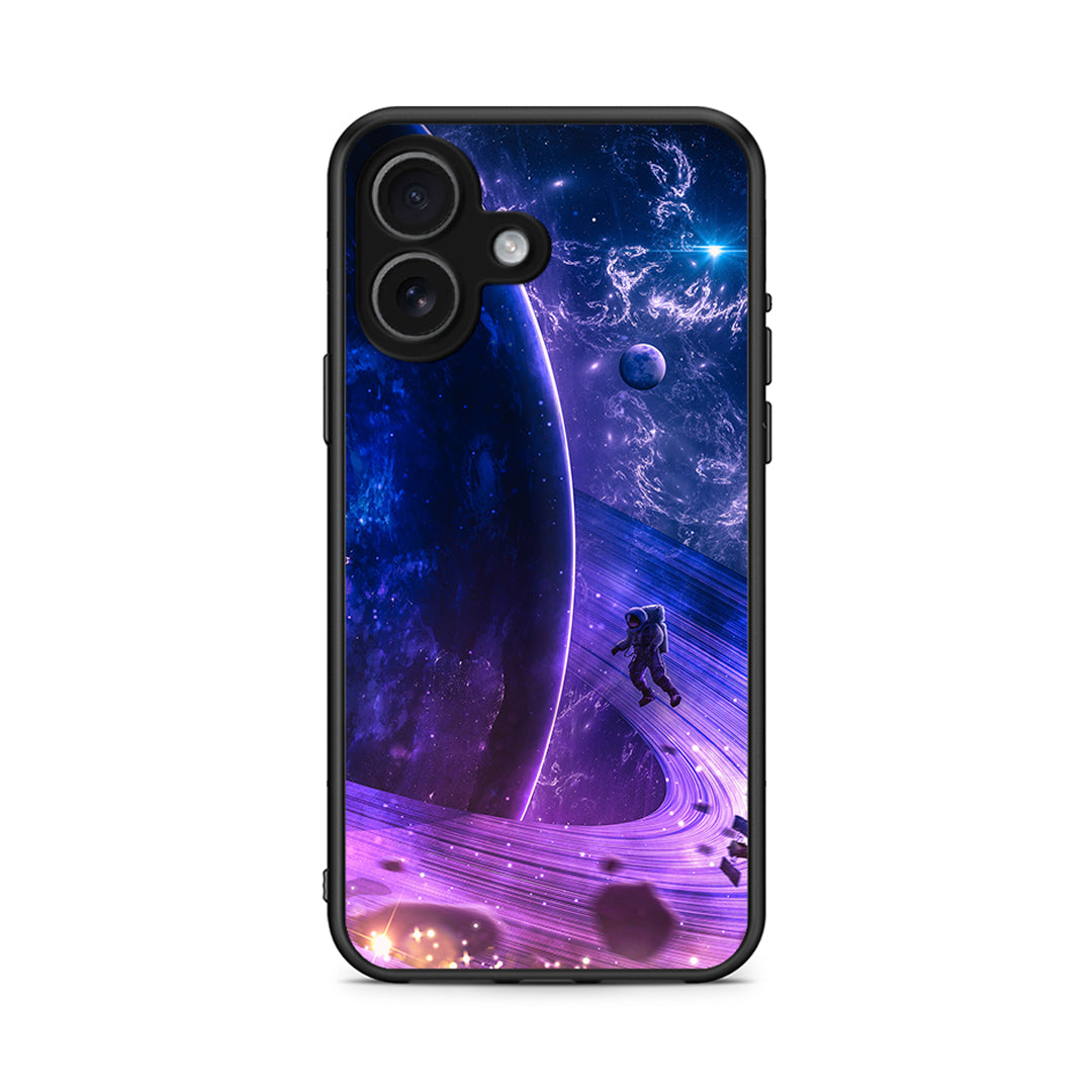 iPhone 17 Lost Astronaut θήκη από τη Smartfits με σχέδιο στο πίσω μέρος και μαύρο περίβλημα | Smartphone case with colorful back and black bezels by Smartfits