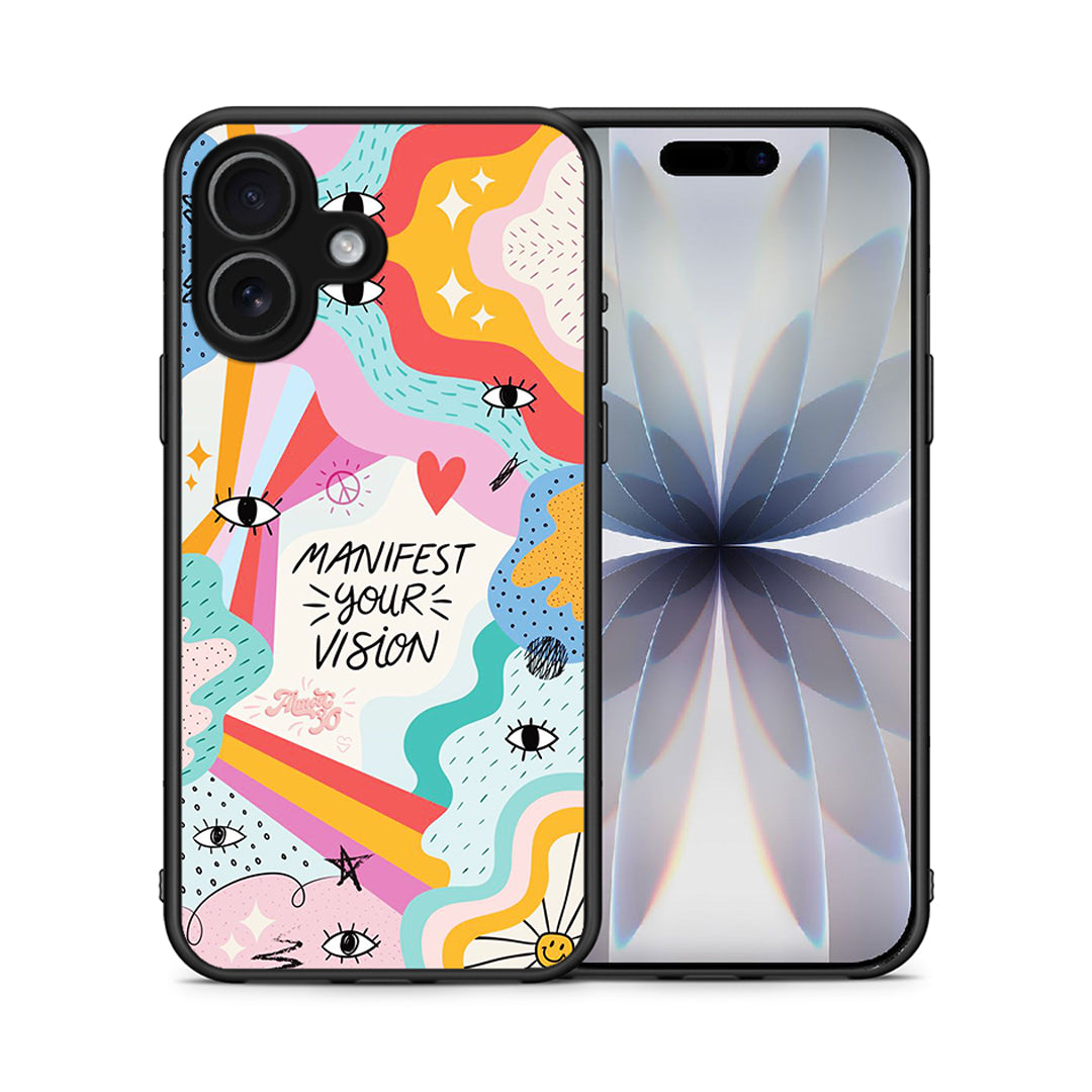 Θήκη iPhone 17 Manifest Your Vision από τη Smartfits με σχέδιο στο πίσω μέρος και μαύρο περίβλημα | iPhone 17 Manifest Your Vision case with colorful back and black bezels