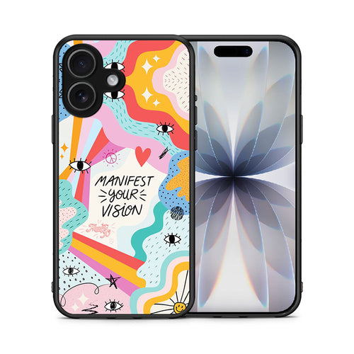Θήκη iPhone 17 Manifest Your Vision από τη Smartfits με σχέδιο στο πίσω μέρος και μαύρο περίβλημα | iPhone 17 Manifest Your Vision case with colorful back and black bezels