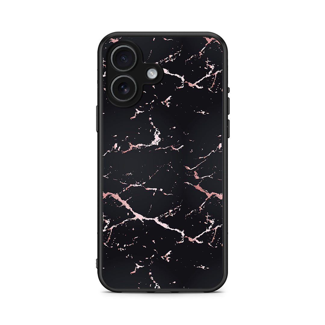 4 - iPhone 17 Black Rosegold Marble case, cover, bumper