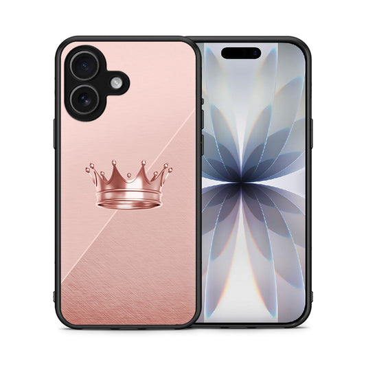 Θήκη iPhone 17 Crown Minimal από τη Smartfits με σχέδιο στο πίσω μέρος και μαύρο περίβλημα | iPhone 17 Crown Minimal case with colorful back and black bezels