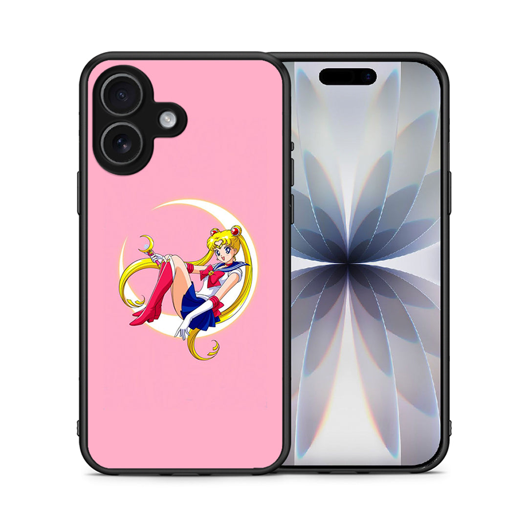 Θήκη iPhone 17 Moon Girl από τη Smartfits με σχέδιο στο πίσω μέρος και μαύρο περίβλημα | iPhone 17 Moon Girl case with colorful back and black bezels