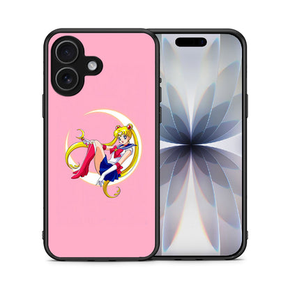 Θήκη iPhone 17 Moon Girl από τη Smartfits με σχέδιο στο πίσω μέρος και μαύρο περίβλημα | iPhone 17 Moon Girl case with colorful back and black bezels