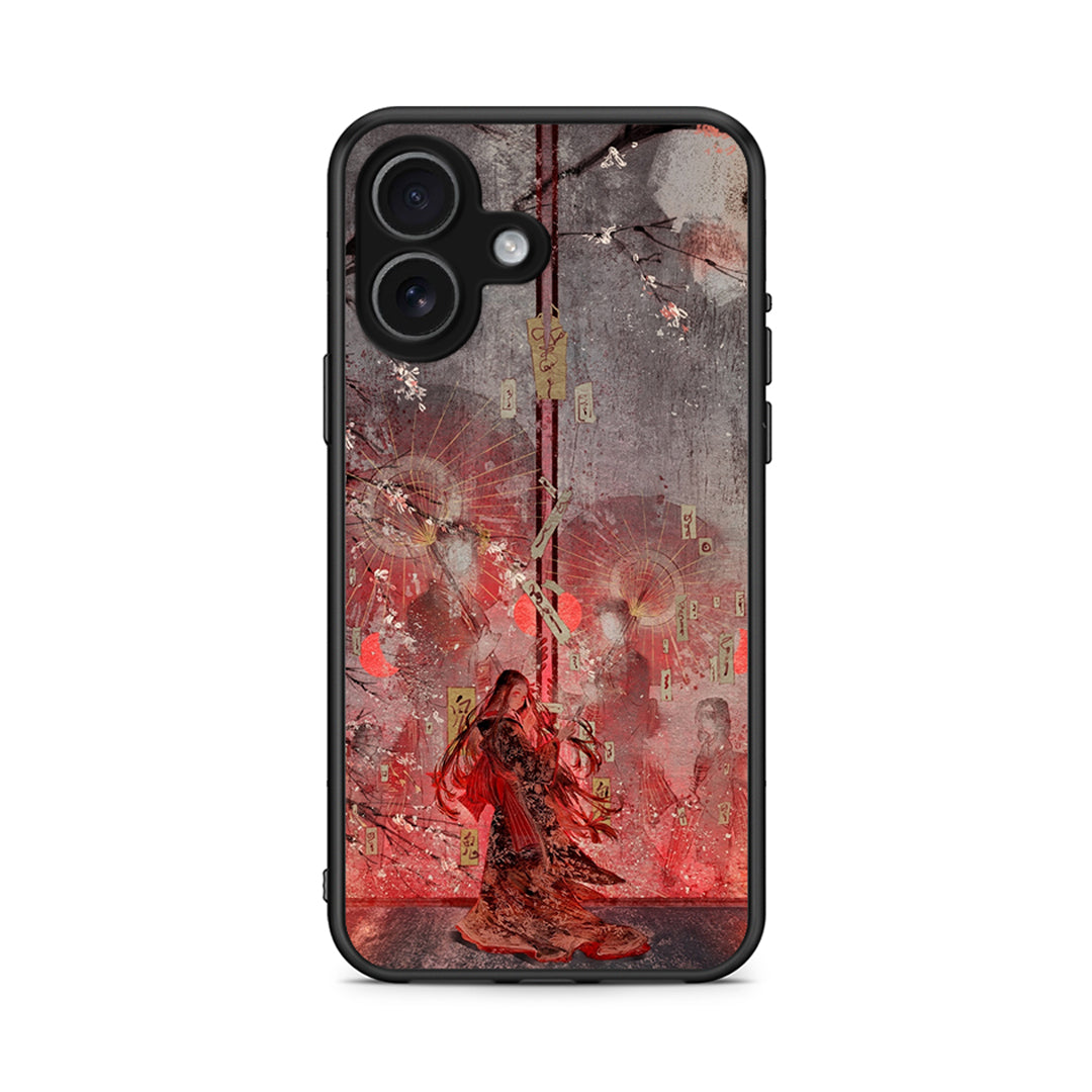 iPhone 17 Nezuko Kamado θήκη από τη Smartfits με σχέδιο στο πίσω μέρος και μαύρο περίβλημα | Smartphone case with colorful back and black bezels by Smartfits